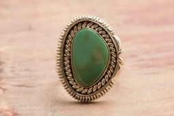 Artie Yellowhorse Genuine Royston Turquoise Sterling Silver  Ring
